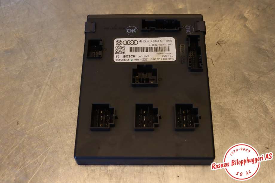 Styreenhet comfort (BCM) til Audi A6, 2011-2014 (Type IV, Fase 1) (C7) (C7) (AUDI|4H0 907 063 CF)