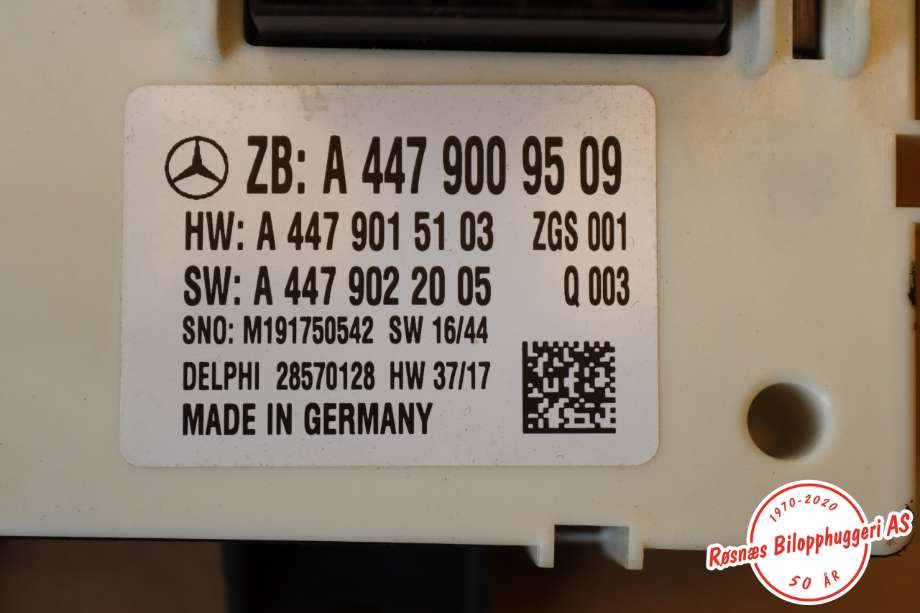 Styreenhet comfort (BCM) til Mercedes Vito 2014-->> (W447) (W447) (MERCEDES||A4479009509)