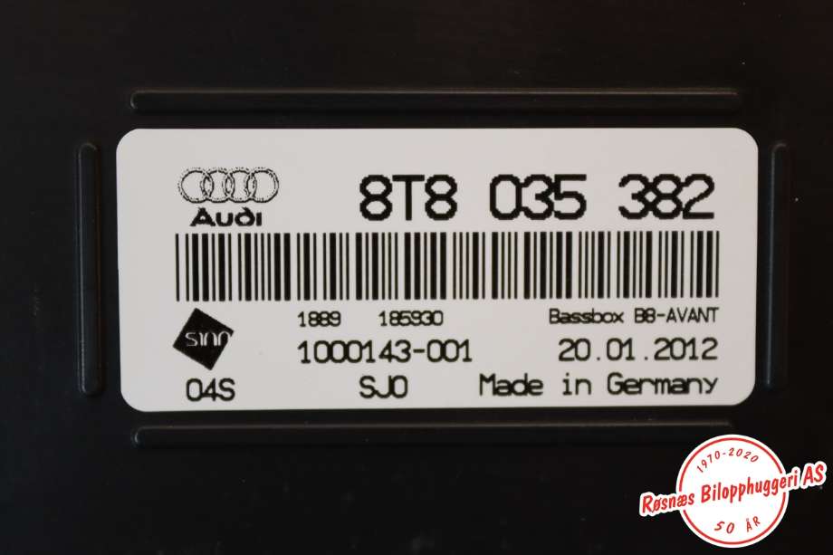 Bilstereo høyttaler til Audi A5 2007-2016 (Type I) (AUDI||8T0035382)