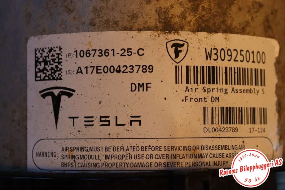 Luftslange innsug til Tesla Model S 2016-2021 (Fase 2) (TESLA||1067361-25-C)