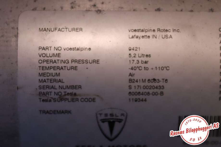Diverse deler til Tesla Model S 2016-2021 (Fase 2)  (TESLA||6006408-00-B)