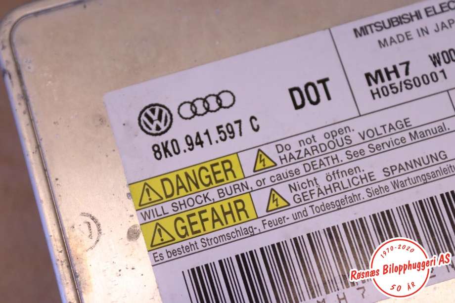 Styreenhet xenon/ballast til Audi Q3 2011-2014 (Type I, Fase 1)  (AUDI||8K0941597C)