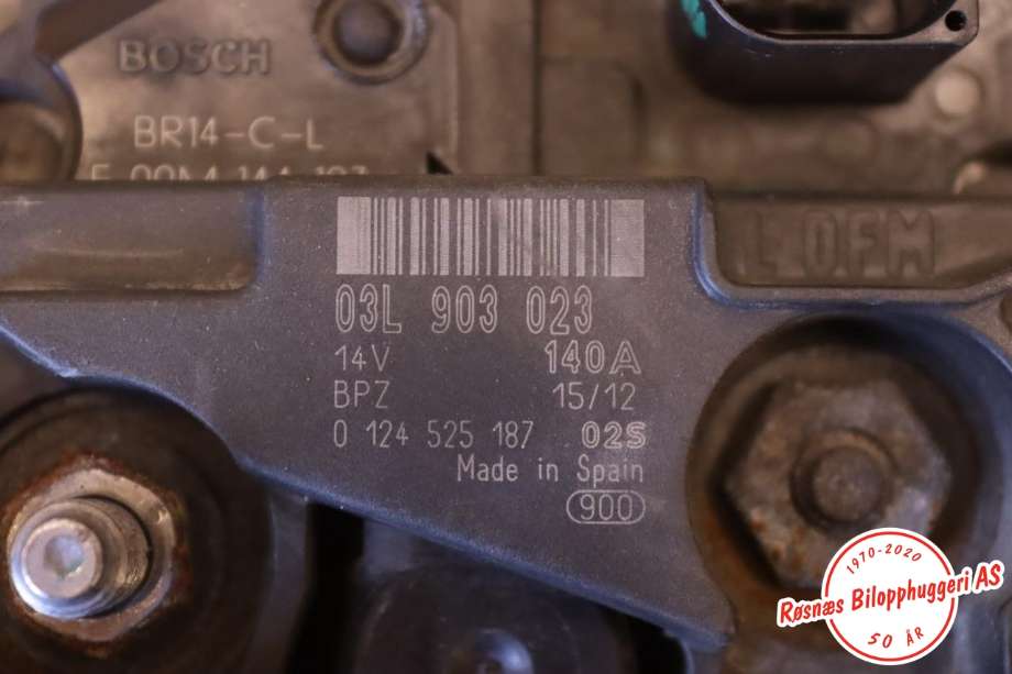 Dynamo til Audi Q3 2011-2014 (Type I, Fase 1)  (AUDI||03L903023)