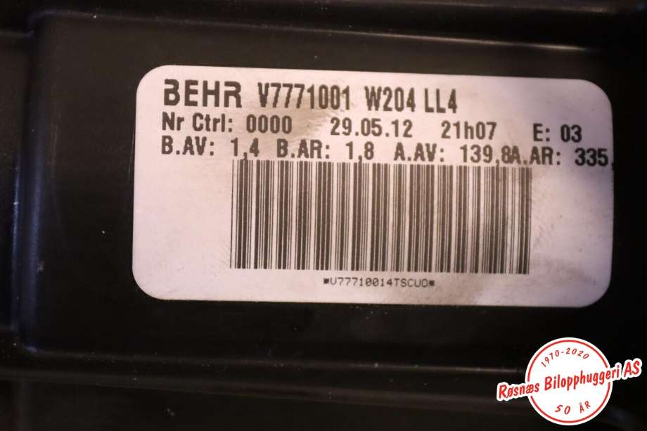 Varmeapparat motor til Mercedes C-Klasse 2011-2014 (Fase 2) (W204) (W204) (MERCEDES|V7771001||V7771001 W204 LL4)
