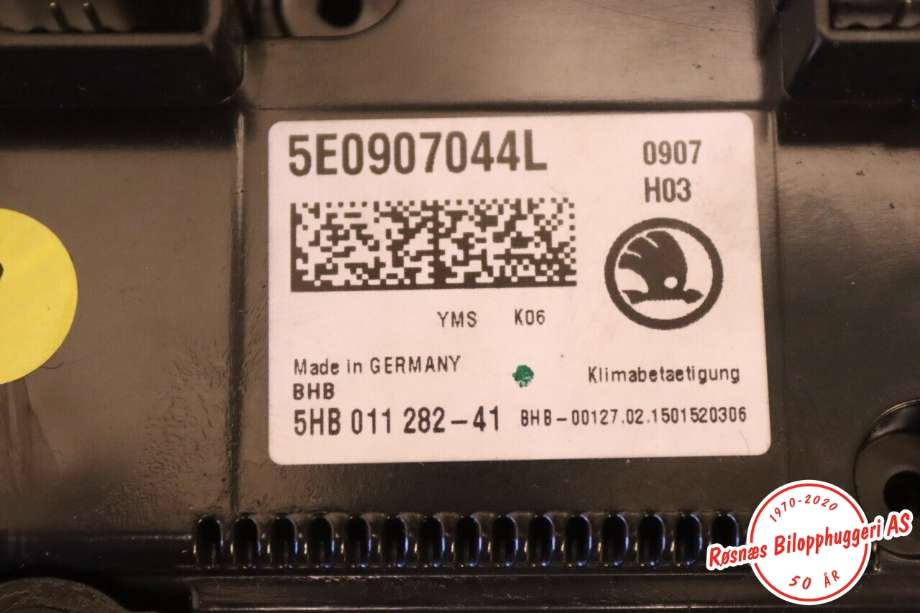 Varmeapparat betjening til Škoda Octavia 2013-2016 (Type III, Fase 1) (SKODA||5E0907044L)