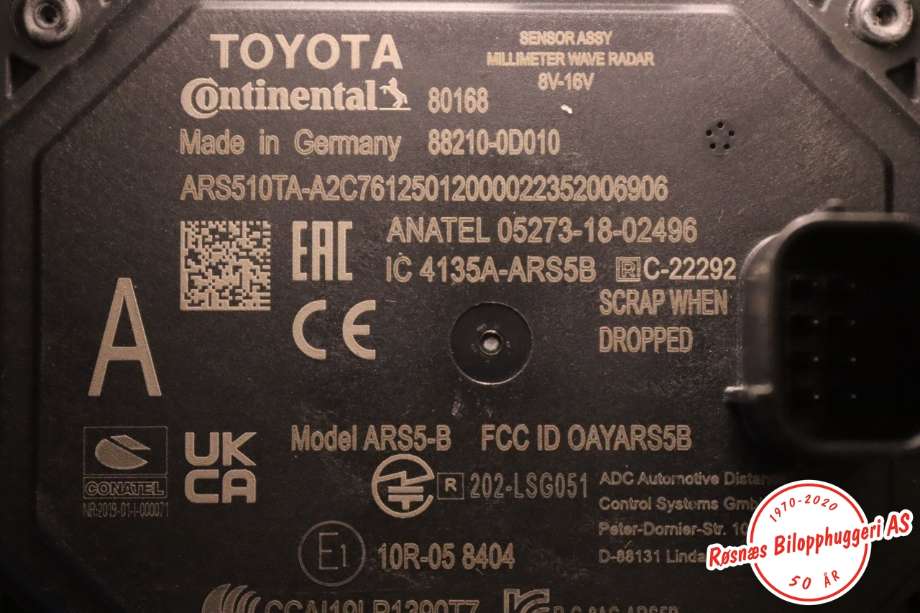 Sensor radar til Toyota Yaris Cross (SUV) 2021-->>  (TOYOTA||88210-0D010)