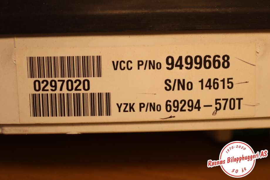 Speedometer til Volvo V70 2000-2004 (Type II, Fase 1) (VOLVO||9499668)
