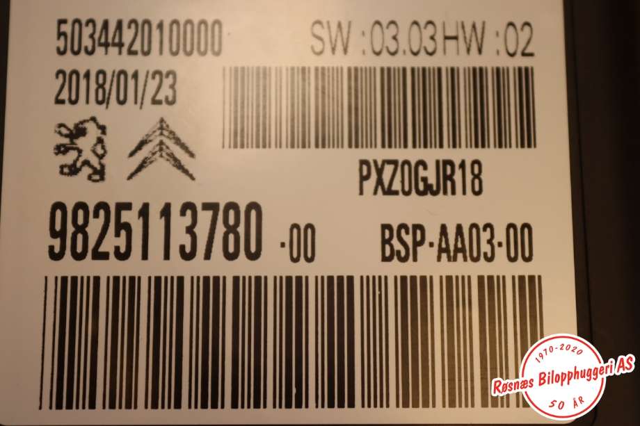 Styreenhet diverse til Peugeot Partner 2015-2019 (Type II, Fase 2) (PEUGEOT||9825113780)