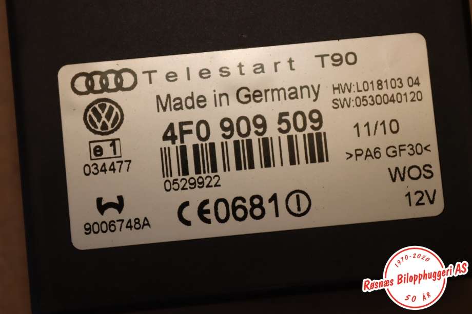 Styreenhet diverse til VW CC 2008-2012 (PASSAT CC) (PASSAT CC) (VOLKSWAGEN||4F0909509)