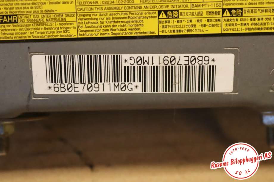 Airbag kne til Toyota Verso-S 2011-2015 (COMBI) (COMBI) (TOYOTA|7390052050C0|)