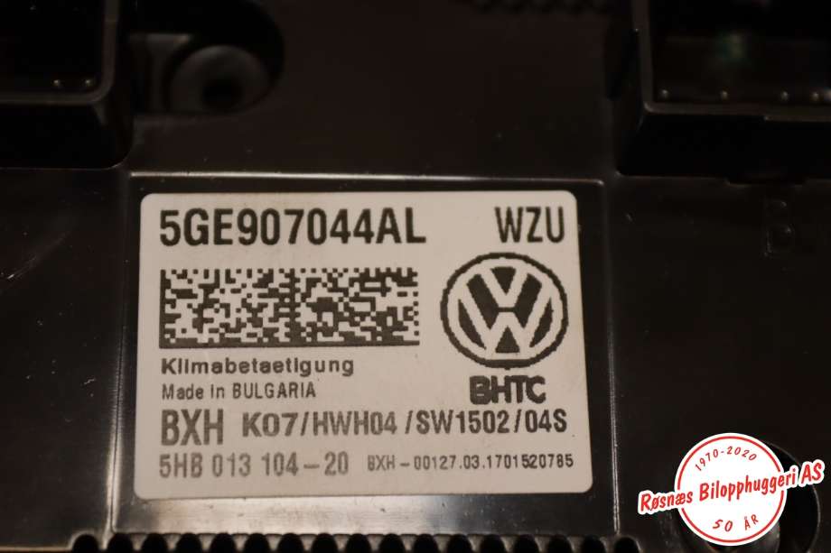 Varmeapparat betjening til VW Passat 2015-2019 (Fase 1) (B8) (B8) (VOLKSWAGEN||5GE907044AL)