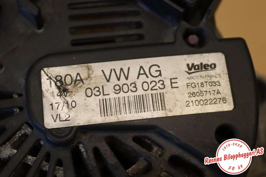 Dynamo til VW CC 2008-2012 (PASSAT CC) (PASSAT CC) (VOLKSWAGEN||03L903023E)