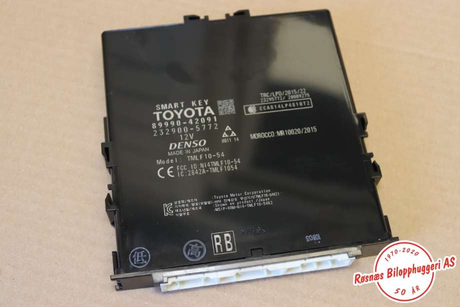 Styreenhet nøkkelfri/keyless til Toyota RAV4, 2016-2019 (Type IV, Fase 2)  (TOYOTA|)