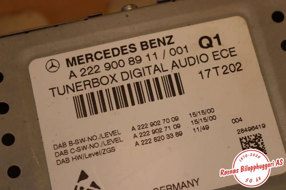 Bilstereo diverse til Mercedes X-Klasse 2017-2020  (MERCEDES||A2229008911)