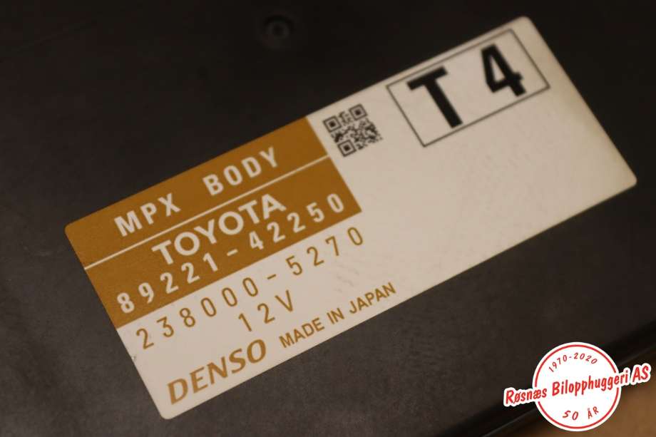 Styreenhet diverse til Toyota RAV4 2016-2019 (Type IV, Fase 2)  (TOYOTA||89221-42250)