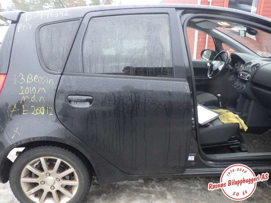 Dør høyre bak til Mitsubishi Colt, 2009-2013 (Type VII, Fase 2)  (MITSUBISHI|5730A714)