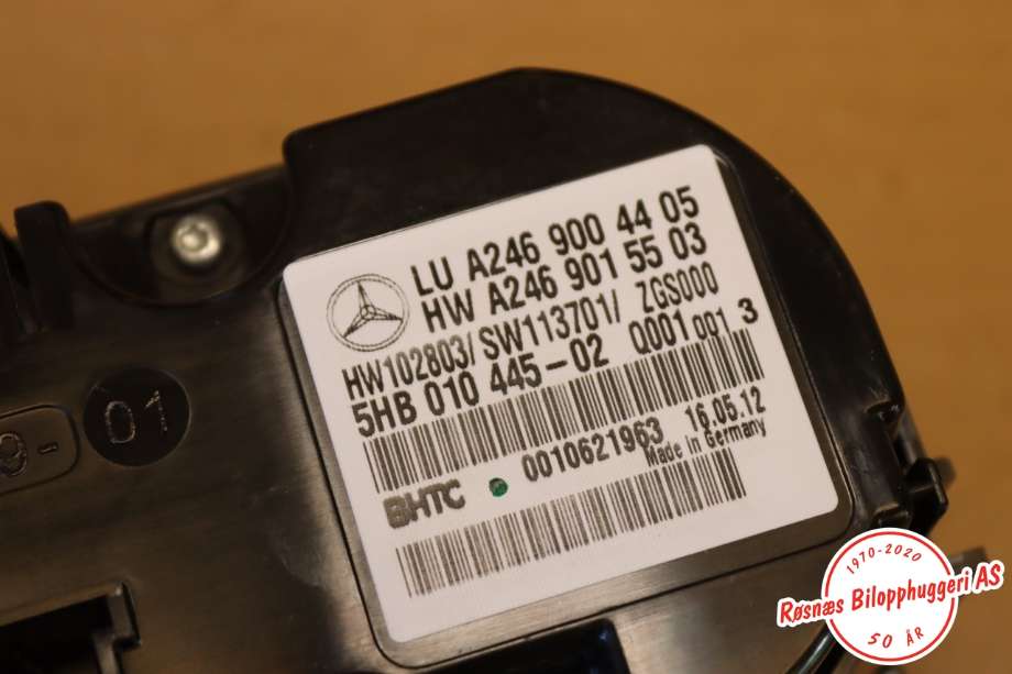 Varmeapparat betjening til Mercedes B-Klasse 2011-2018 (W246) (W246) (MERCEDES||A2469004405)