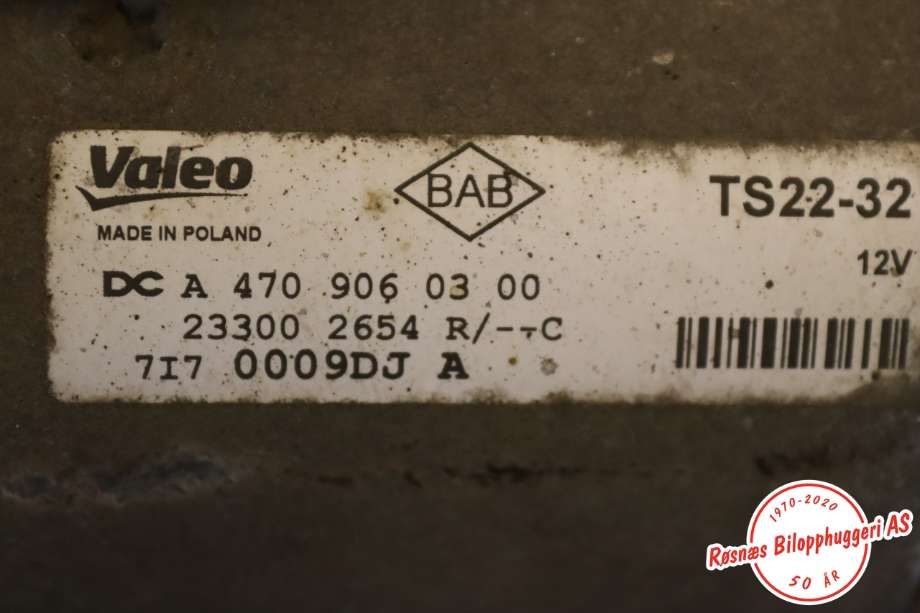 Starter diesel til Mercedes X-Klasse 2017-2020  (MERCEDES||A4709060300)