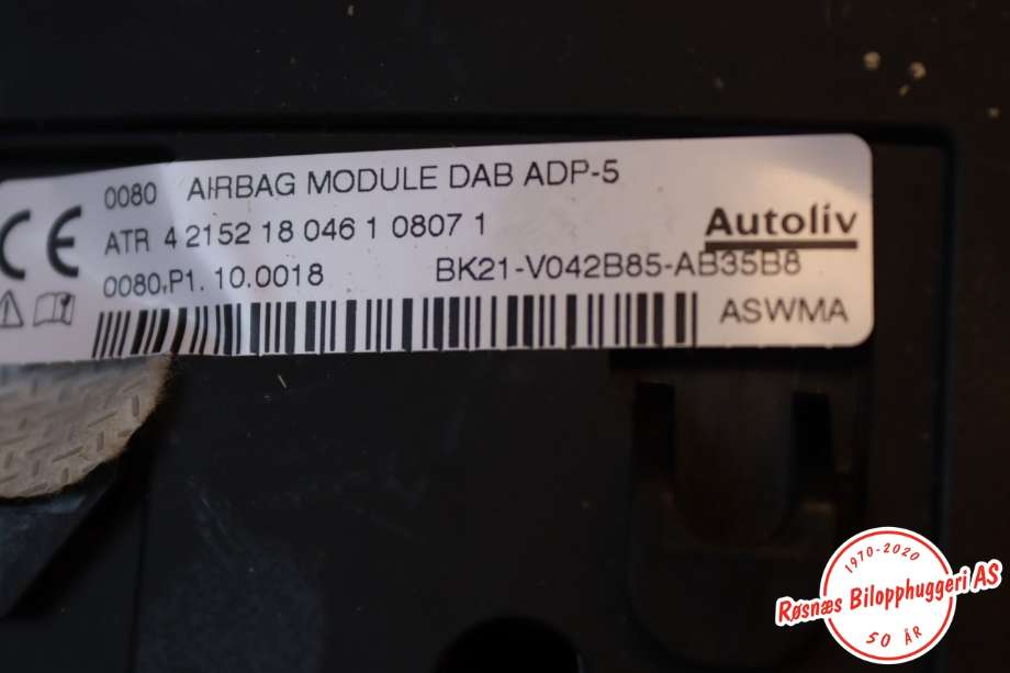 Airbag rattpute til Ford Transit Custom 2013-2023 (Type I)  (FORD||BK21-V042B85-AB)