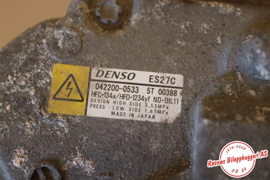 Aircondition kompressor til Toyota RAV4 2016-2019 (Type IV, Fase 2)  (TOYOTA||042200-0533)