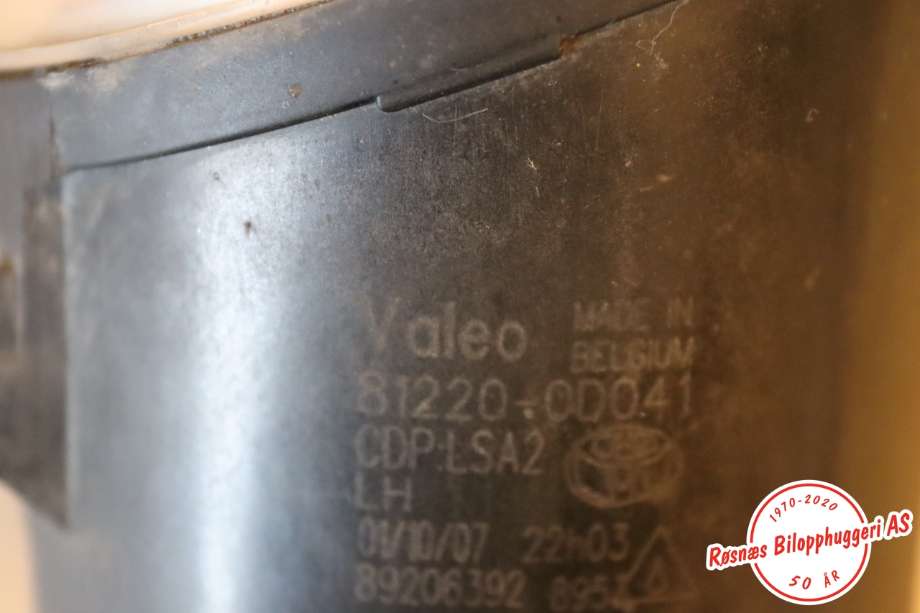 Tåkelykt venstre foran til Toyota Corolla 2007-2013  (TOYOTA||81220-0D041)