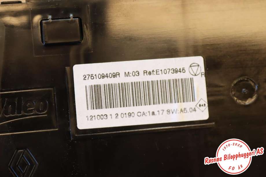 Varmeapparat betjening til Renault Scenic 2009-2016 (Type III)  (RENAULT||275109409R)