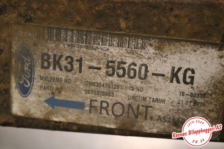 Fjær bak bladfjær til Ford Transit Custom 2013-2023 (Type I)  (FORD||BK31-5560-KG)