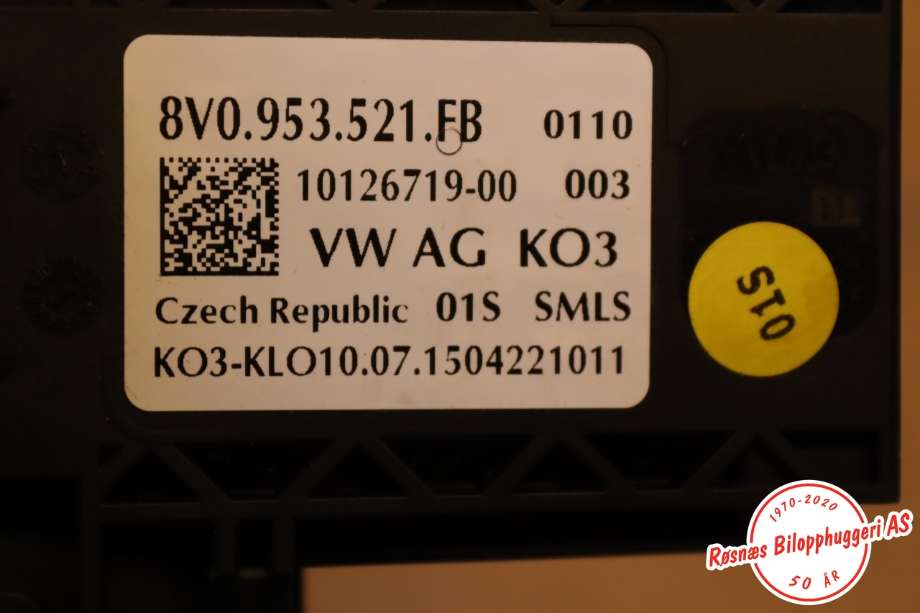 Bryter combi til Audi A3 2016-2020 (Type III, Fase 2) (AUDI|8V0953521FB|)