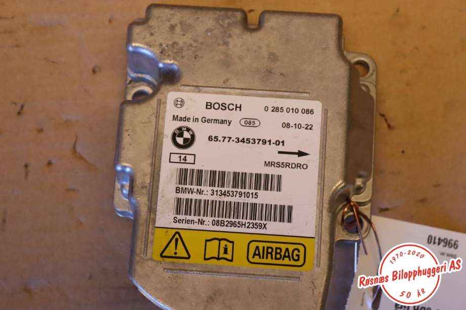 Airbag elektronikk til BMW X3 2007-2010 (Fase 2) (E83) (E83) (BMW|65.77-3453791-01|)
