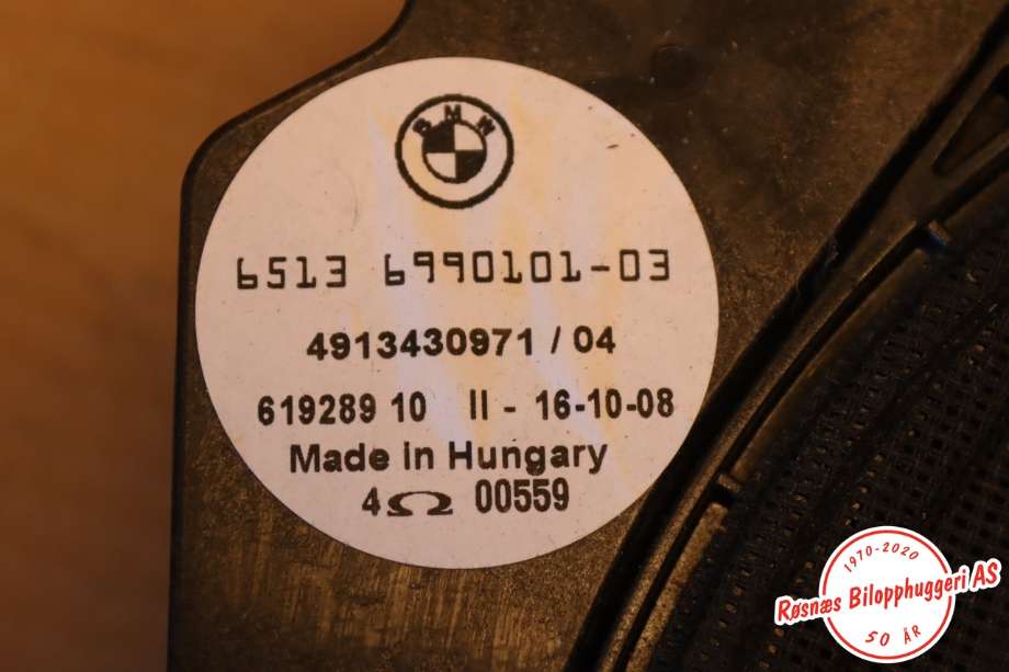 Bilstereo høyttaler til BMW X3 2007-2010 (Fase 2) (E83) (E83) (BMW|65136929100|)