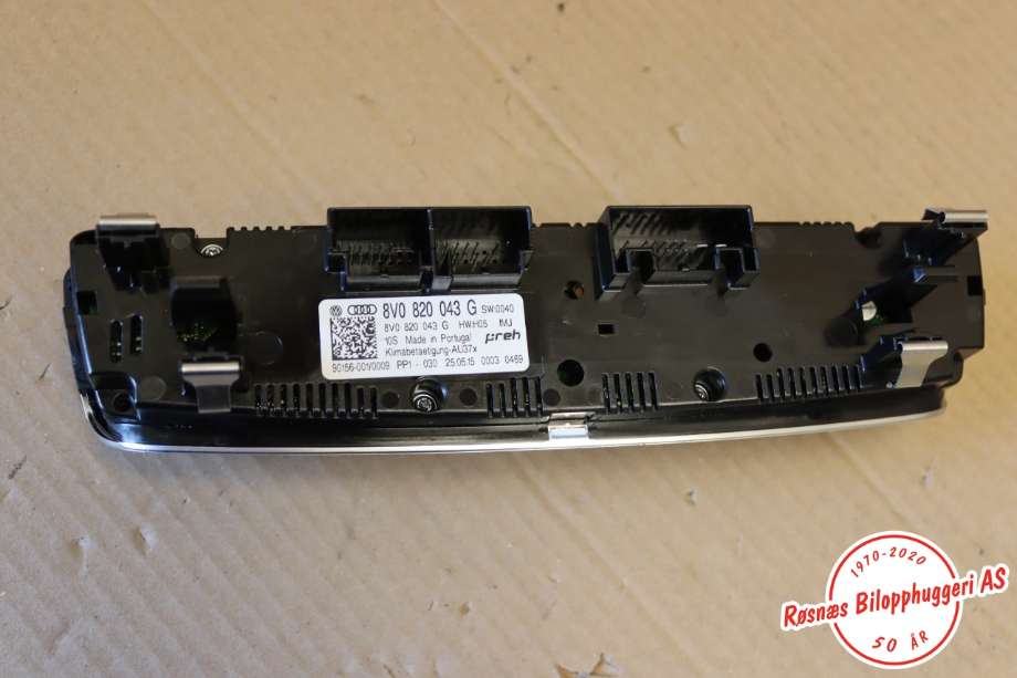 Varmeapparat betjening til Audi A3 2016-2020 (Type III, Fase 2) (AUDI|8V0820043G|)