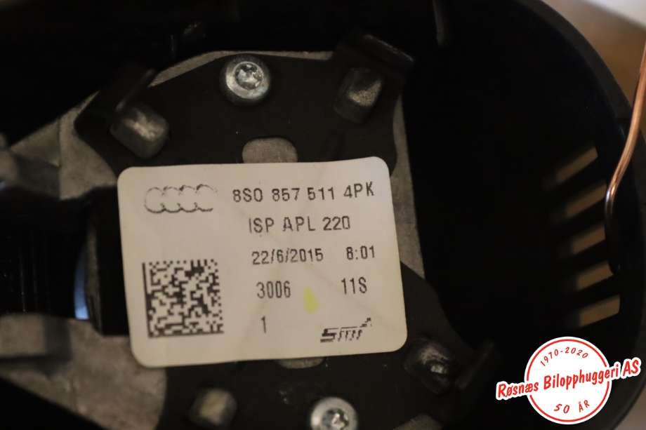 Speil innvendig til Audi A3 2016-2020 (Type III, Fase 2) (AUDI|8S08575114PK|)