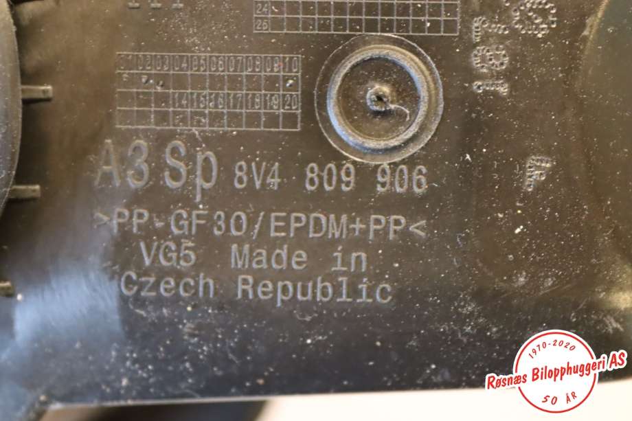 Tanklokk til Audi A3 2016-2020 (Type III, Fase 2)  (AUDI|8V4809906|)