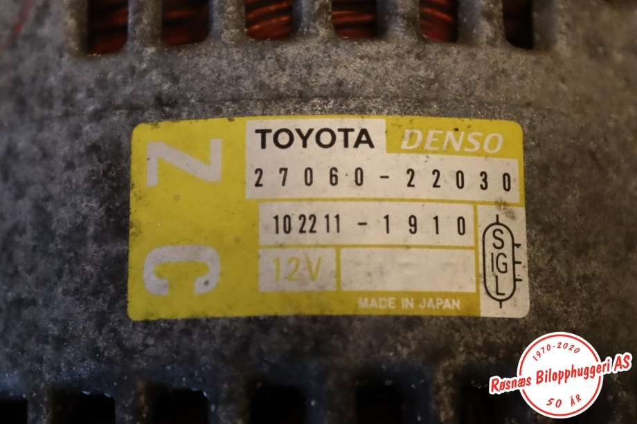 Dynamo til Toyota Corolla 2002-2007  (TOYOTA|27060-22030|)