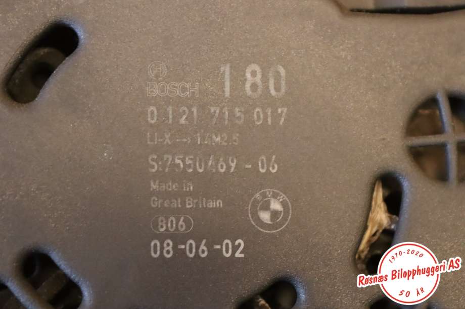 Dynamo til BMW 3-Serie 2005-2011 (E90/E91/E92/E93) (E90/E91/E92/E93) (BMW|0121715017|)