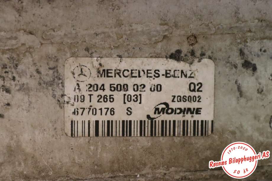 Intercooler til Mercedes GLK 2008-2015 (X204) (X204) (MERCEDES|A 204 500 02 00|)