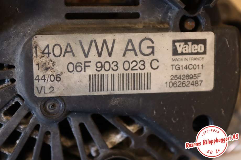 Dynamo til Audi A3 2003-2008 (Type II, Fase 1)  (AUDI|06F 903 023 C|)