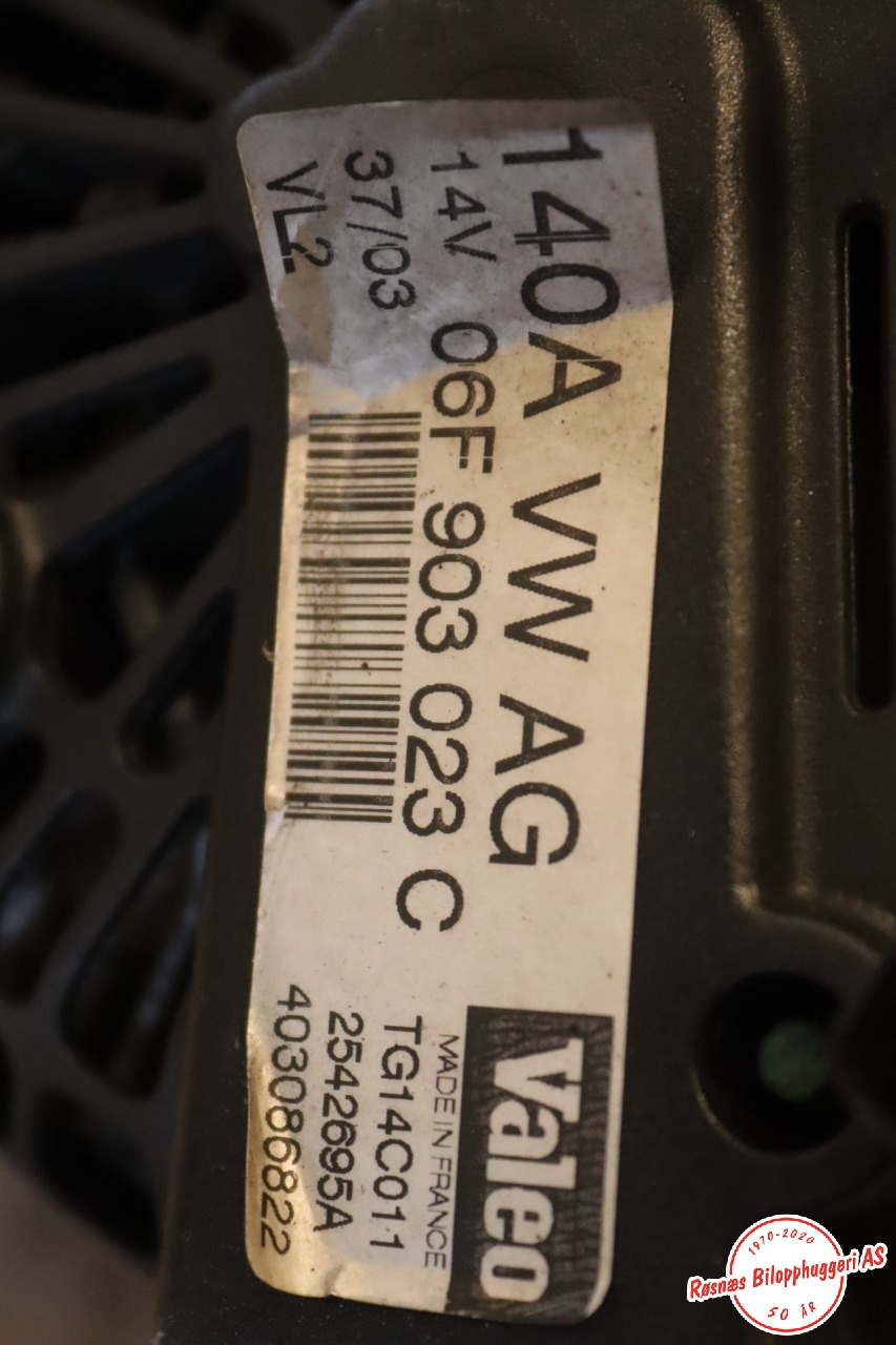 Dynamo til Audi A3 2003-2008 (Type II, Fase 1) (AUDI|06F 903 023 C|)