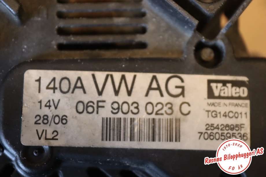 Dynamo til Audi A3 2003-2008 (Type II, Fase 1)  (06F 903 023 C|)