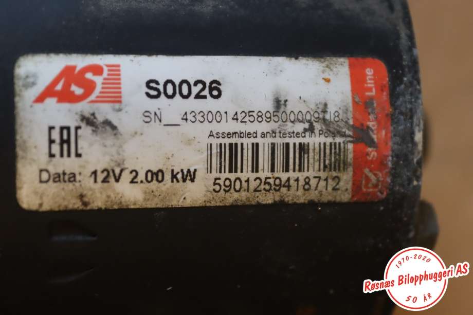 Starter diesel til Mercedes Vito/Viano 2004-2010 (Fase 1) (W639) (W639) (MERCEDES|A 651 906 00 26|)