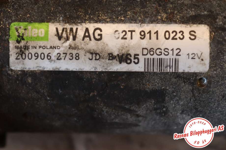 Starter til VW Polo 2005-2009 (Type IV, Fase 2)  (VOLKSWAGEN|02T911023S|)