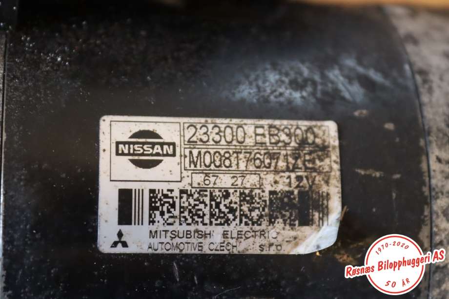 Starter diesel til Nissan Navara 2005-2010 (Fase 1) (D40) (D40) (NISSAN|23300EB300|)