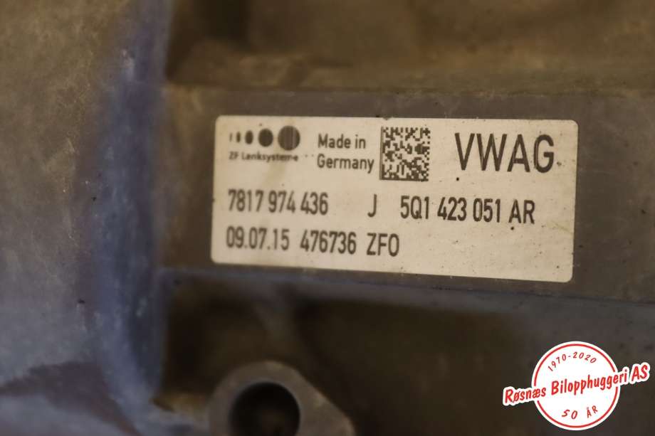 Tannstang elektrisk til Audi A3 2016-2020 (Type III, Fase 2)  (AUDI|5Q1423051AR|)