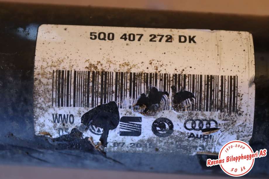 Drivaksel høyre foran, elbil til Audi A3 2016-2020 (Type III, Fase 2)  (AUDI|5Q0 407 272 DK|)