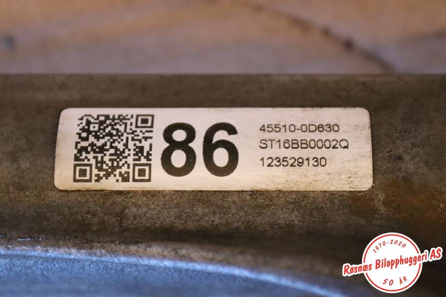 Tannstang til Toyota Yaris Cross (SUV) 2021-->>  (TOYOTA|455100D630|)