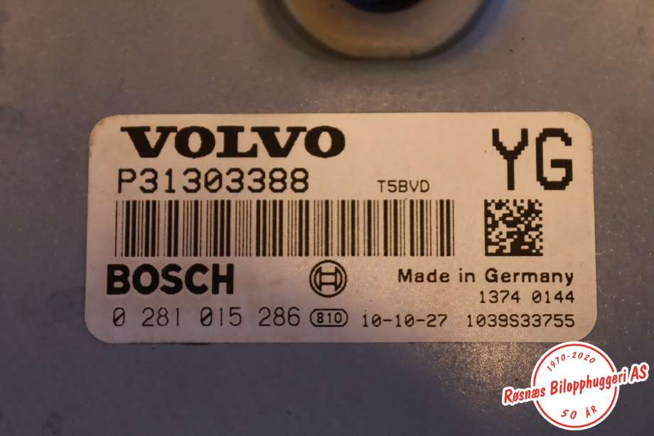 Styreenhet motor til Volvo XC60 2008-2013 (Type I, Fase 1)  (VOLVO|P31303388|)
