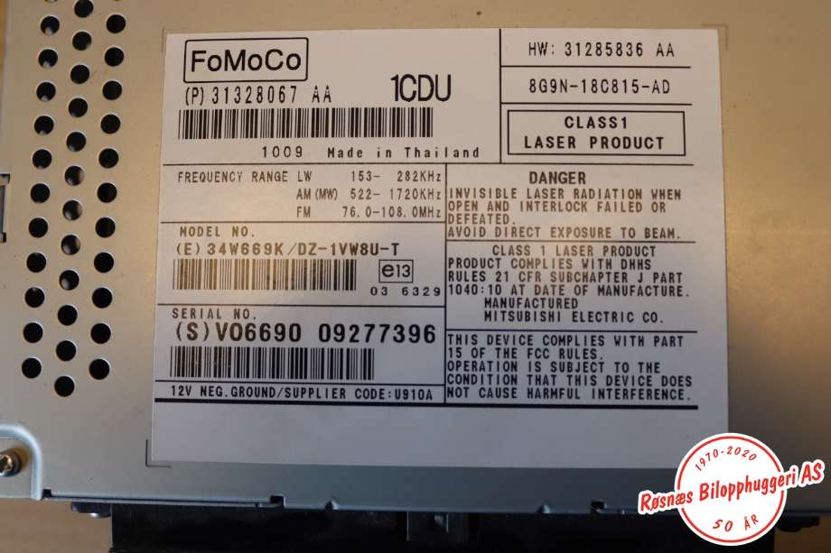 Bilstereo til Volvo XC60 2008-2013 (Type I, Fase 1)  (VOLVO|31285836|)