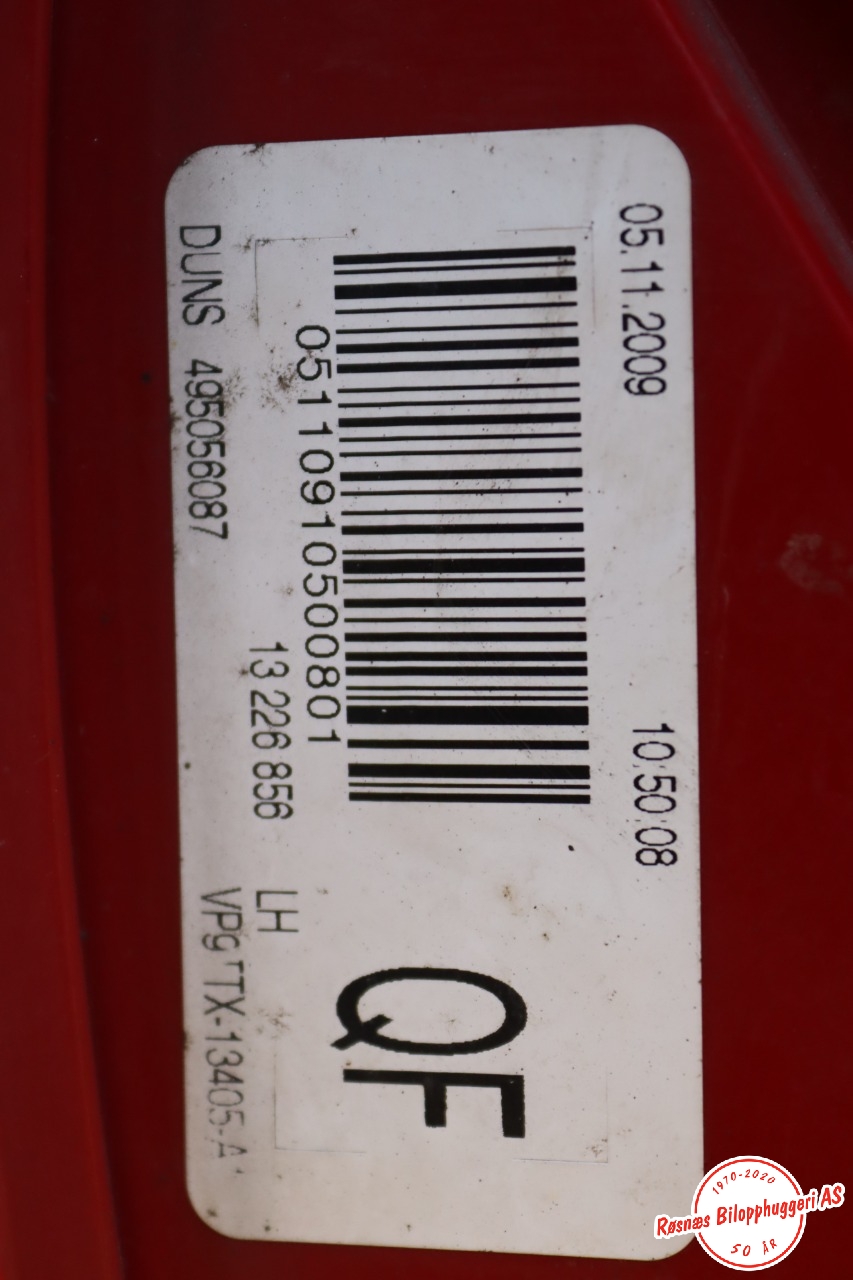 Baklykt venstre til Opel Insignia A 2009-2014  (OPEL|13226856|)