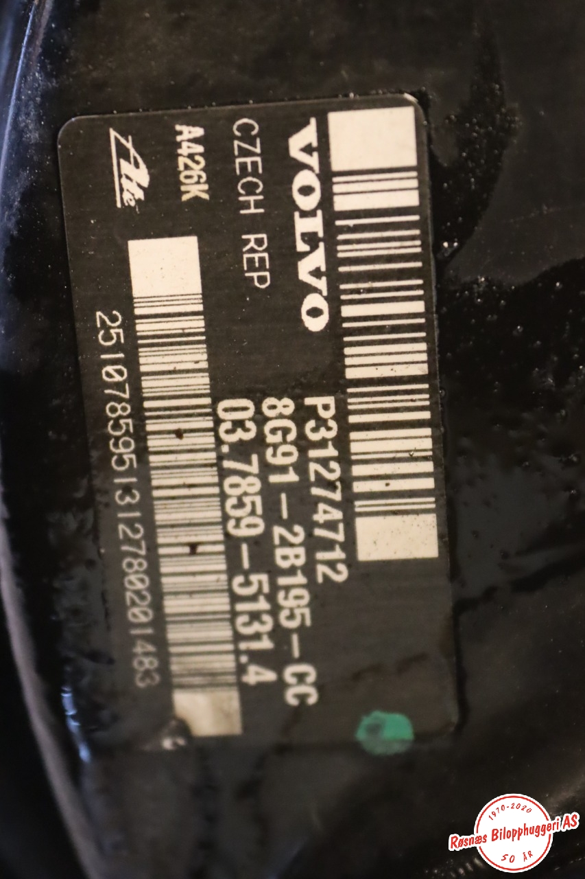 Bremsekraft-forsterker til Volvo XC60 2008-2013 (Type I, Fase 1)  (VOLVO|31274712|)