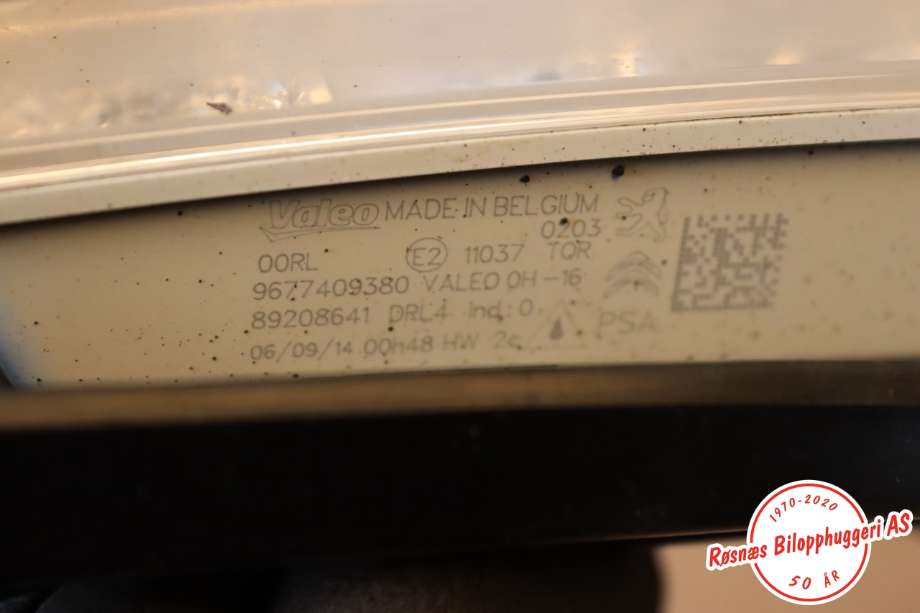 Tåkelykt venstre foran til Citroën C1 2014-->> (Type II) (CITROEN|9677409380||89208641)